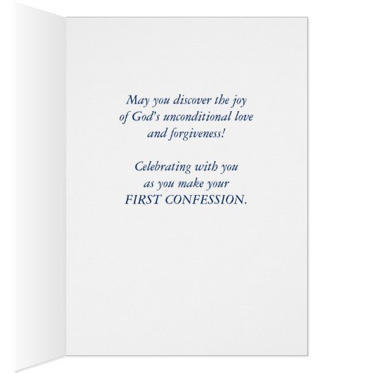 Boy Personalize Name on First Confession with Lamb (Inside (Right))