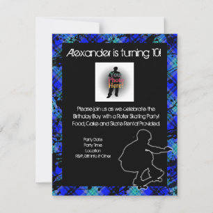 Boy Personalized Skateboard Party Invitation