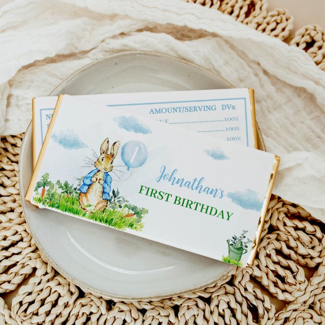 Boy Peter Rabbit Hershey Bar Favors (Creator Uploaded)