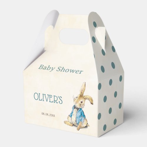 Boy Peter The Rabbit Vintage Baby Shower Favor Boxes