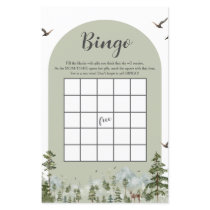 Boy Pine Tree Forest Mountain Baby Shower Bingo