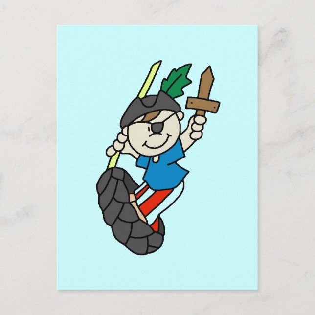 Boy Pirate Ahoy Matey Tshirts and Gifts Postcard (Front)