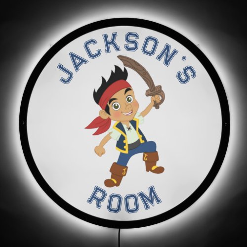 Boy Pirate Blue Personalized  LED Sign