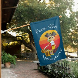 Boy Pirate Party House Flag