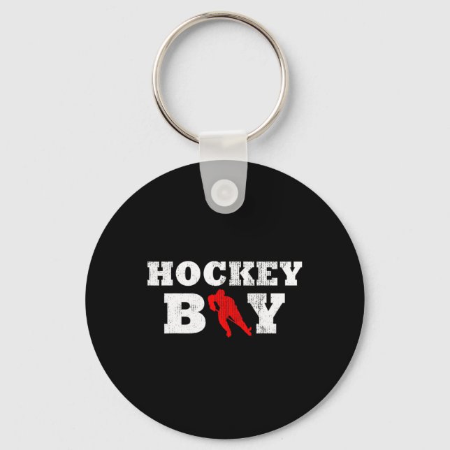 Boy Player Silhouette Sport Gift  Keychain (Front)