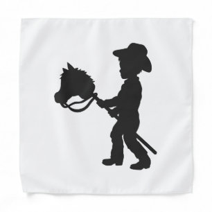 Boy Playing Cowboy - Choose background color Bandana