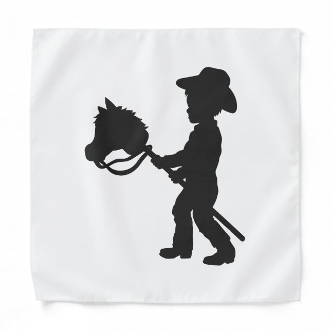 Boy Playing Cowboy - Choose background color Bandana (Front)