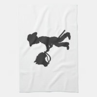 Custom designer kitchen dish towels, Bigfoot, Frenchie