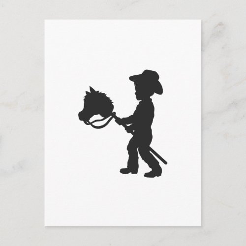 Boy Playing Cowboy _ Choose background color Postcard