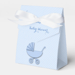 boy polka dots baby stroller favor boxes