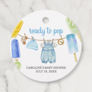 Boy Popsicle Baby Shower Favor Tags