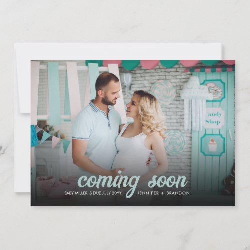 Boy Pregnancy announcement Retro fancy