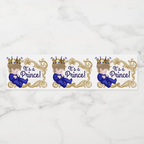 Boy Prince Baby Shower Water Bottle Labels