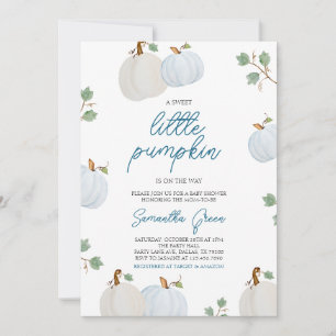 Boy Pumpkin Baby Shower Invitation