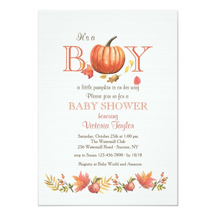 cheap fall baby shower invitations