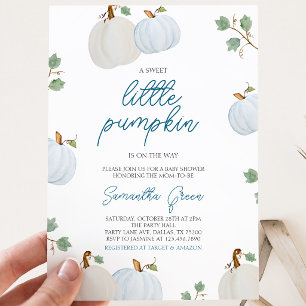 Boy Pumpkin Baby Shower Invitation