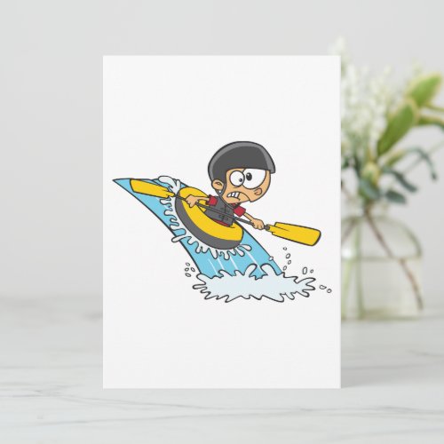 Boy Rafting The Rapids Invitation