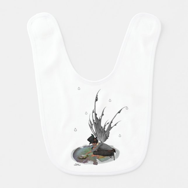 Boy Rain Fairy With Frog Baby Bib (Front)