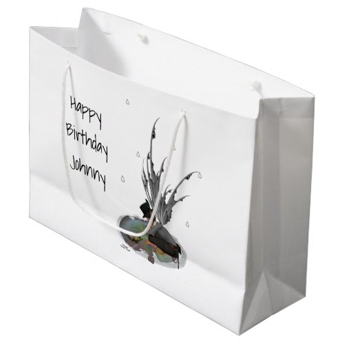 Boy Rain Fairy With Frog Gift Bag