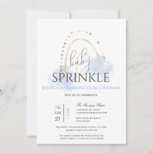 Boy Rainbow Baby Sprinkle Invitation