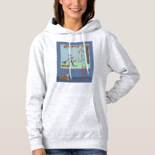 Boy raking leaves  hoodie