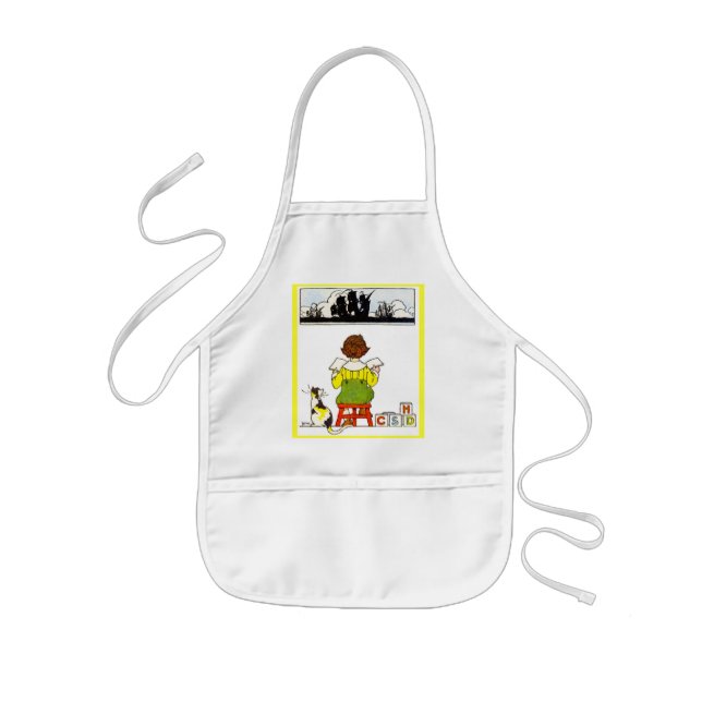 Boy reading kids' apron (Front)