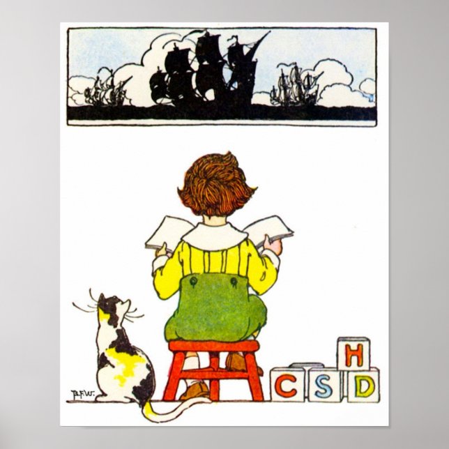 Boy Reading Poster (Front)