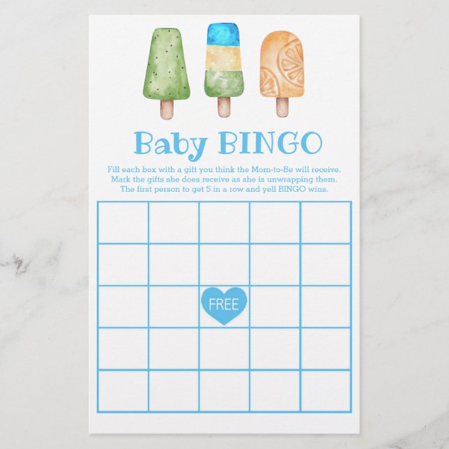 Boy Ready to Pop Summer Baby Shower Game (Front)