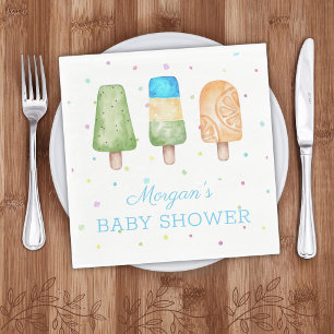 Boy Ready to Pop Summer Baby Shower Napkins