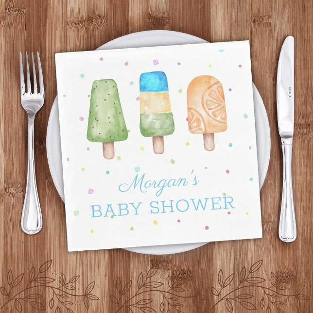 Boy Ready to Pop Summer Baby Shower Napkins (Creator Uploaded)