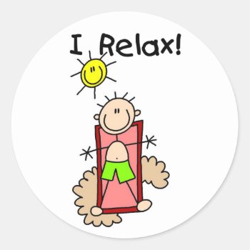 Boy Relaxing Sticker by stick_figures at Zazzle