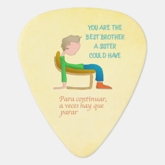 Boy Resting in a Chair Guitar Pick