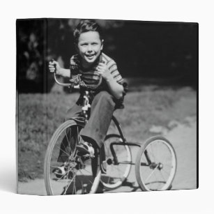 Boy Riding Tricycle Binder