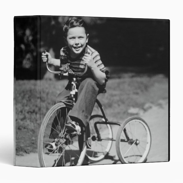 Boy Riding Tricycle Binder (Front/Spine)