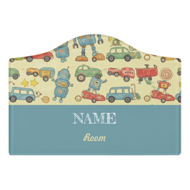 Boy Room Sign (Small Crest Front)