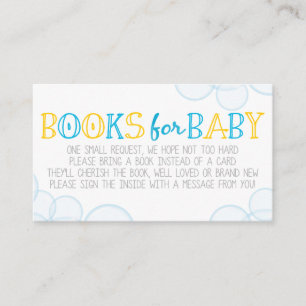 Boy Rubber Duck Books for Baby Insert Cards