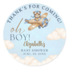 Boy’s Baby Shower with Cute Aviator Teddy Bear