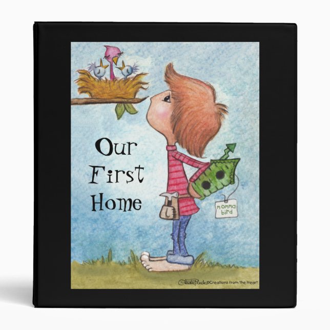 Boy’s Birdhouse Gift-Home Tweet Home 3 Ring Binder (Front)