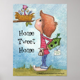 Boy’s Birdhouse Gift-Home Tweet Home Poster