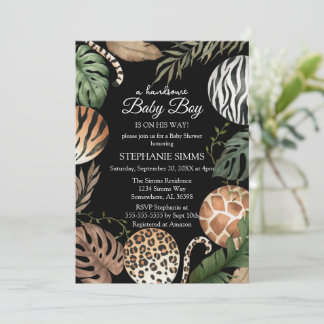 Boy Safari Baby Shower Invitation