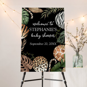 Boy Safari Baby Shower Welcome Sign