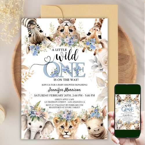 Boy Safari Jungle Baby Shower  Invitation