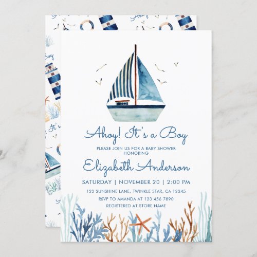 Boy Sailboat Baby Shower