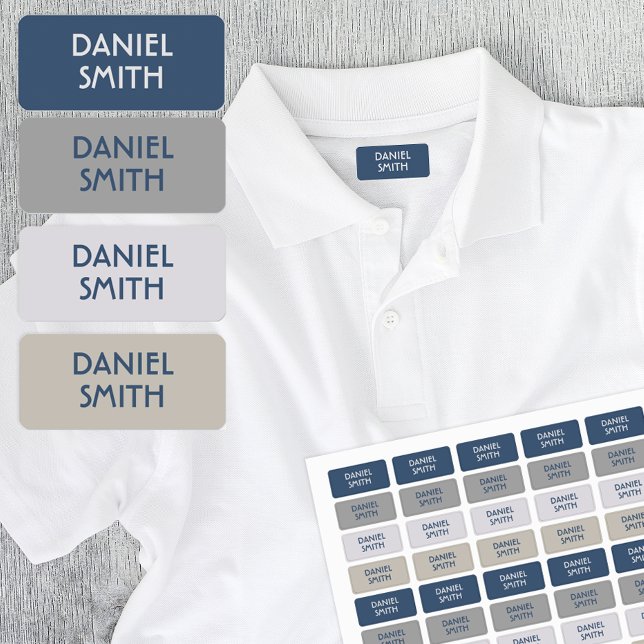 Boy School Daycare Name Labels (Washable clothing labels for clothes, jackets, uniforms, and more!)