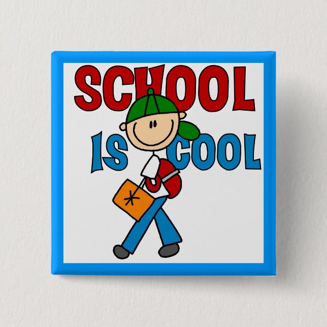 Boy School is Cool Button (Front)