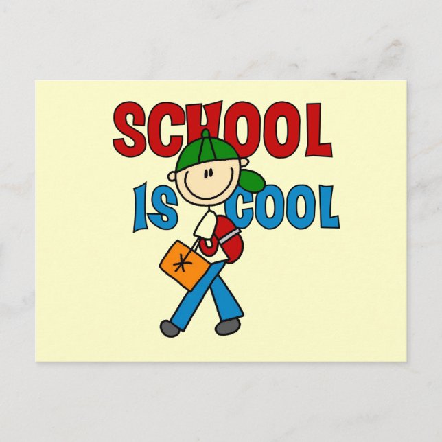 Boy School is Cool Postcard (Front)