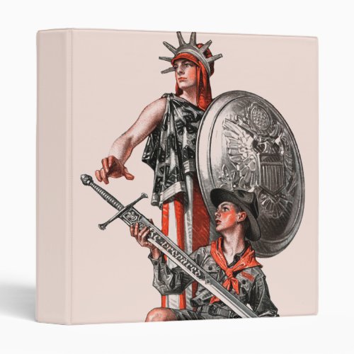 Boy Scout and Liberty 3 Ring Binder