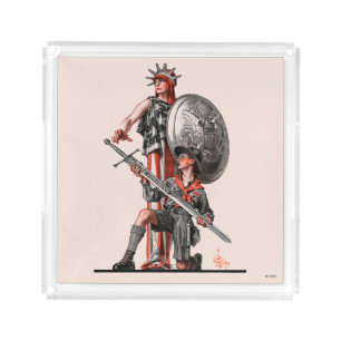 Boy Scout and Liberty Acrylic Tray