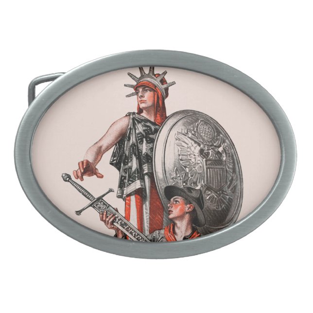 Boy Scout and Liberty Belt Buckle (Front)