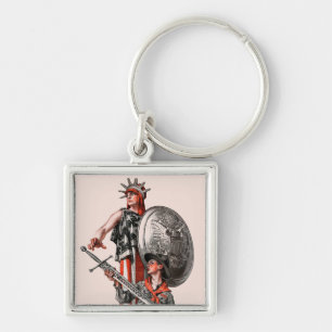 Boy Scout and Liberty Keychain